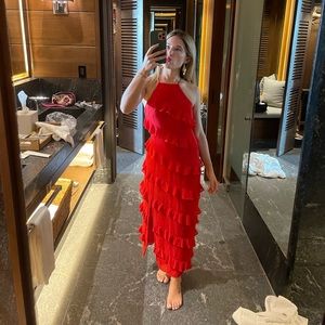 Red asos maxi dress